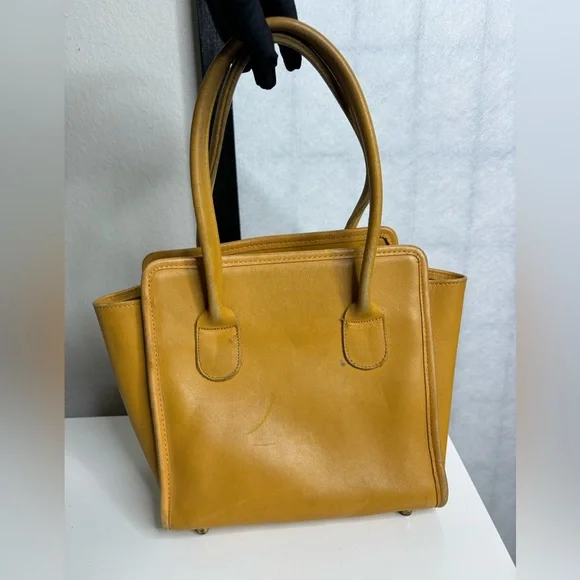 Rare Vintage Coach Retro Dinky Shopping Bag in Golden Yellow - - Picture 4 of 14